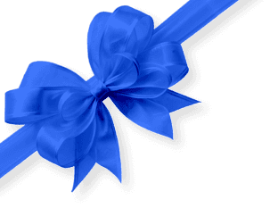 blue bow