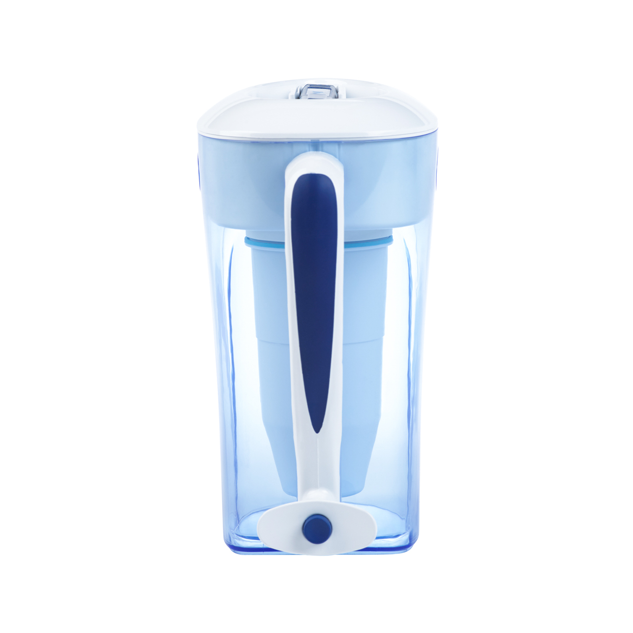 Ten cup pitcher rear view of handle