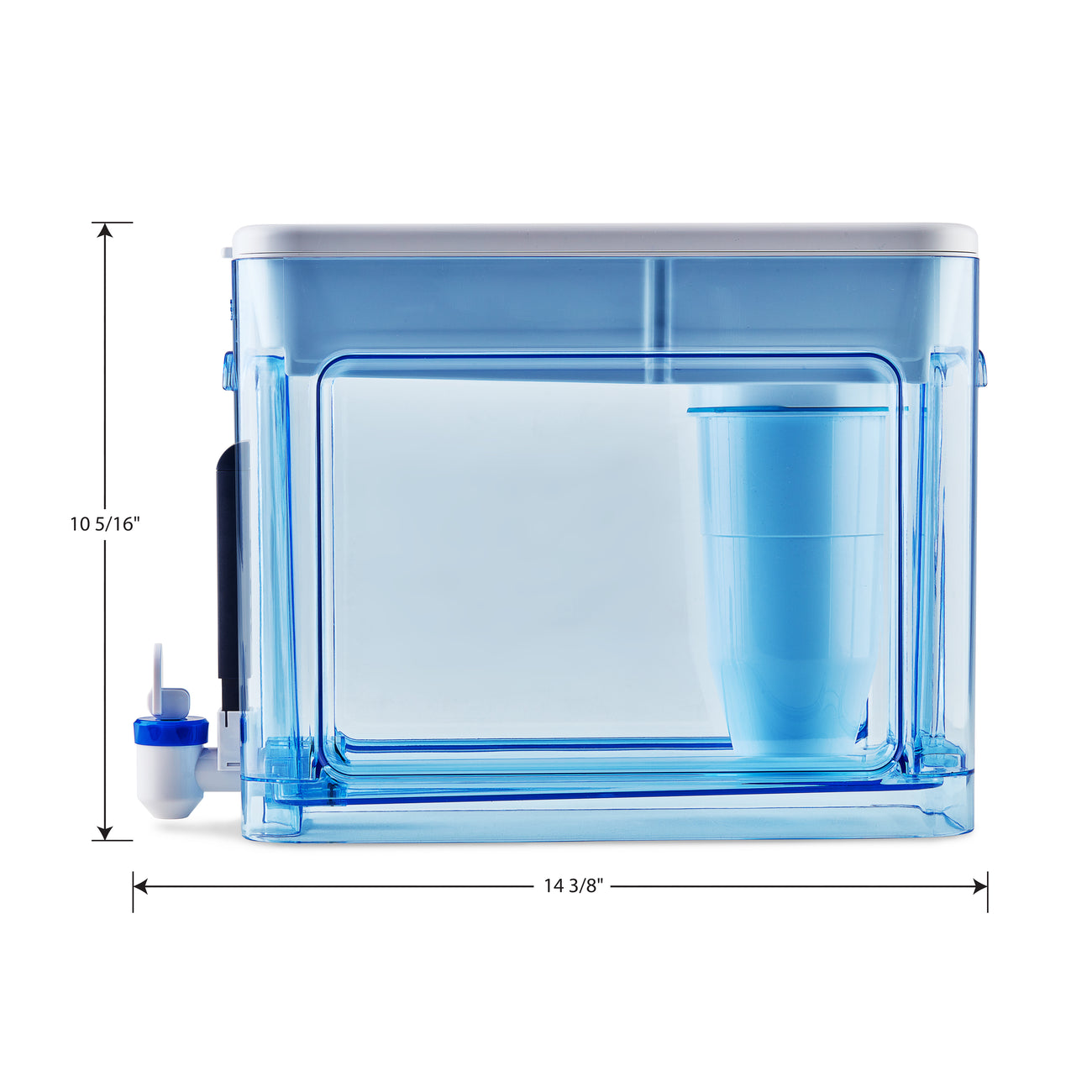side view 32 cup dispenser with dimensions