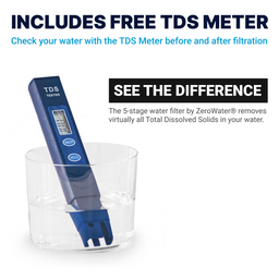 Free TDS meter. Check your water with the TDS meter before and after filtration.