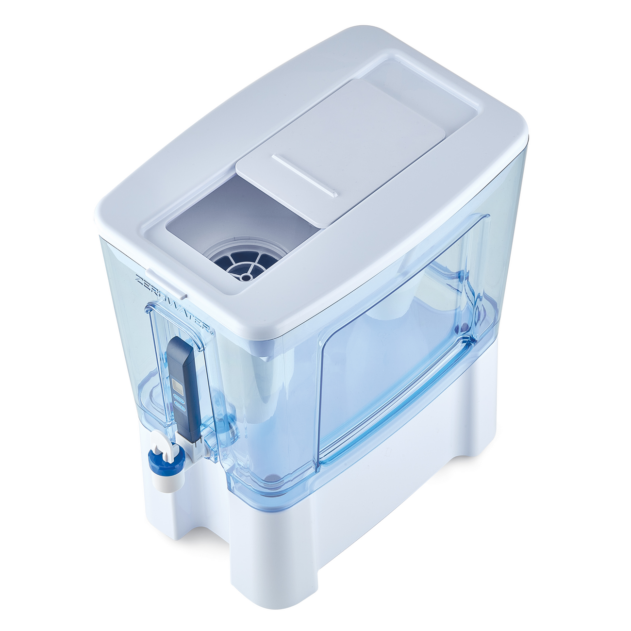 52 cup ready read dispenser top view with water  slide open
